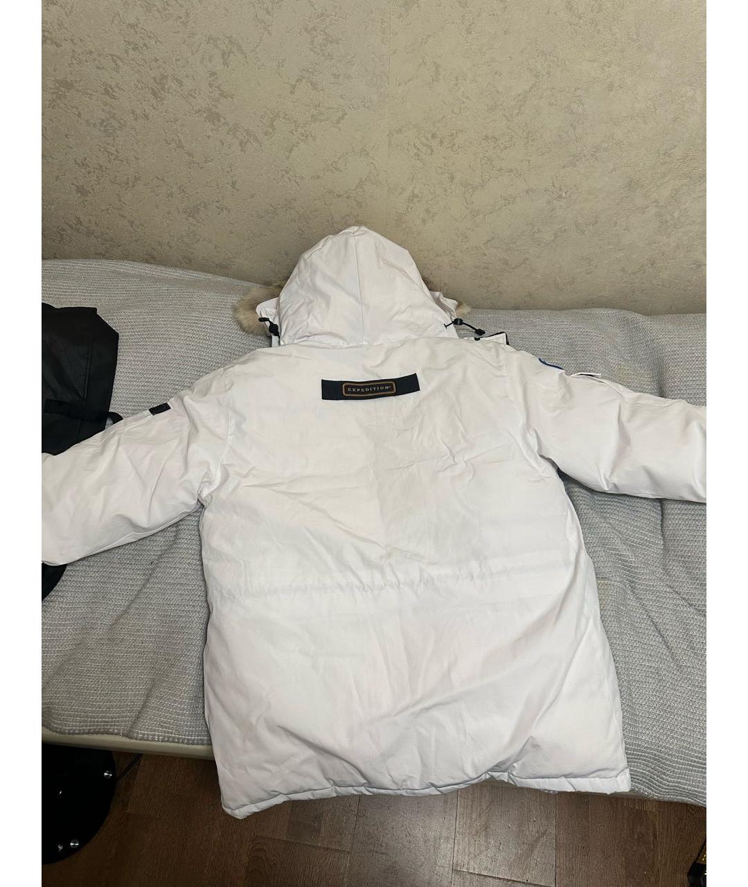 CANADA GOOSE Белый полиэстеровый пуховик, фото 2