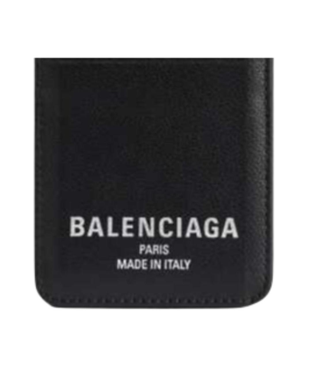 BALENCIAGA Черный кожаный кардхолдер, фото 3