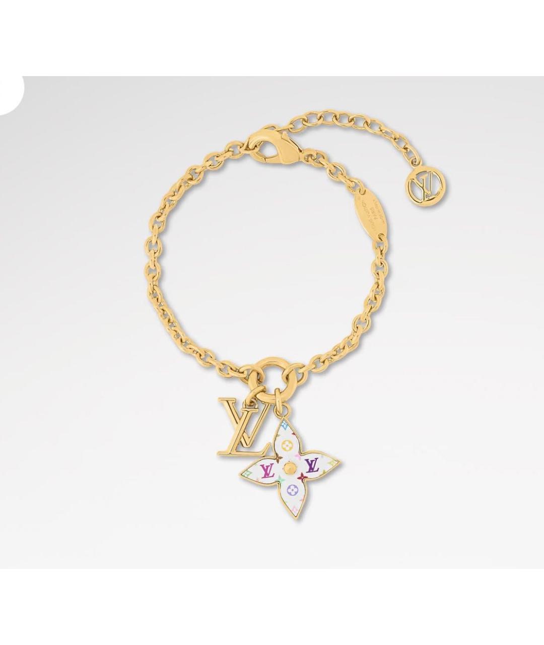 LOUIS VUITTON Золотой металлический браслет, фото 4