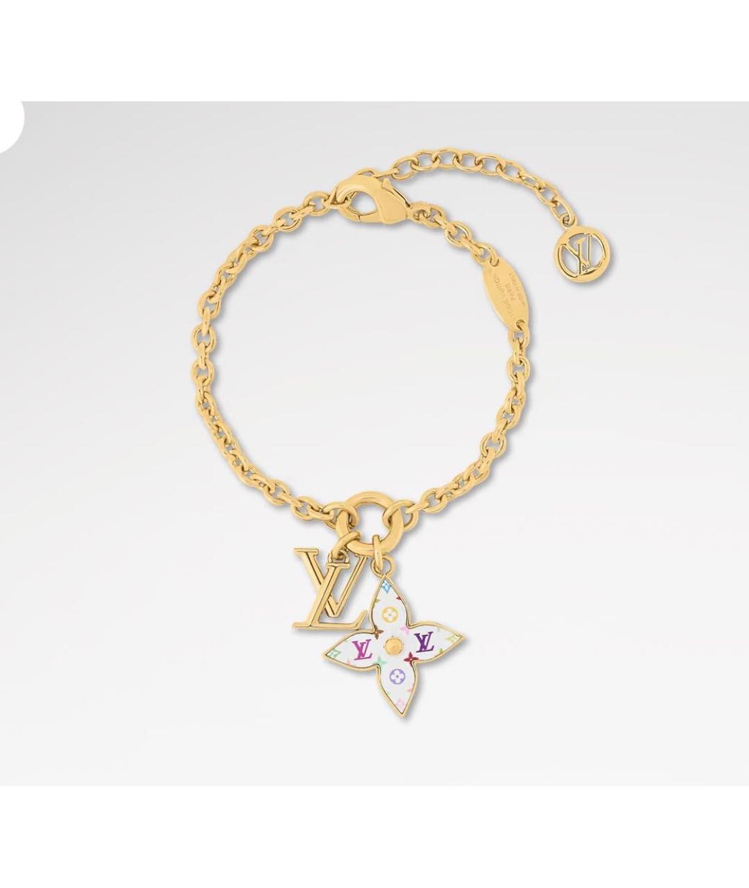 LOUIS VUITTON Золотой металлический браслет, фото 5