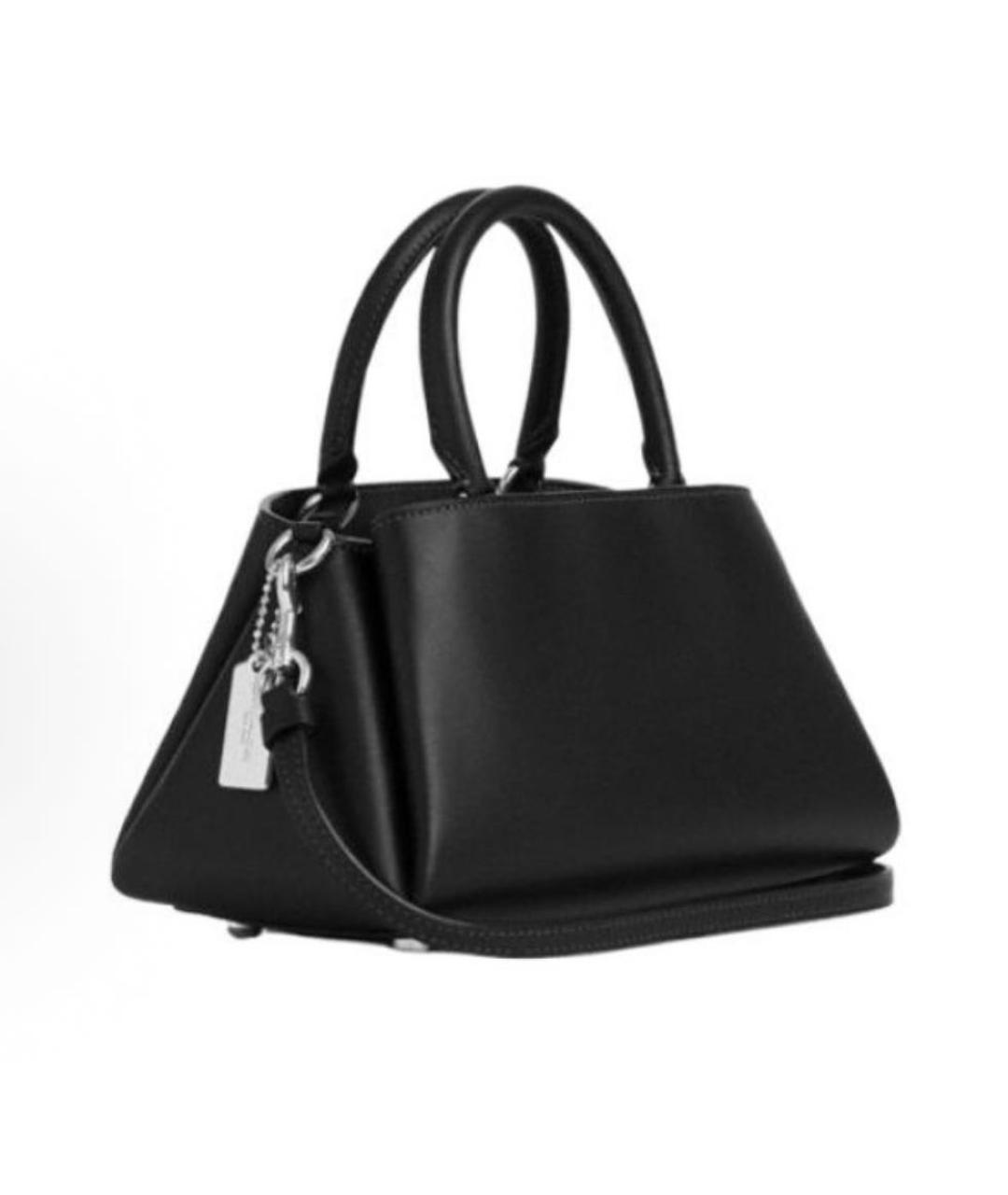 COACH Черная кожаная сумка через плечо, фото 2