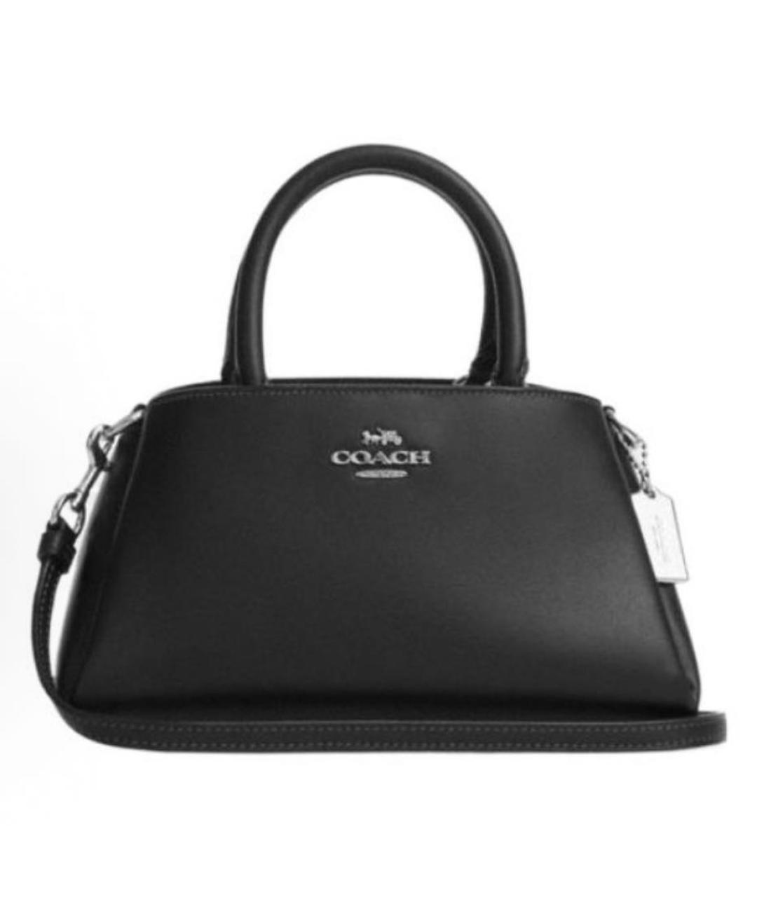 COACH Черная кожаная сумка через плечо, фото 9