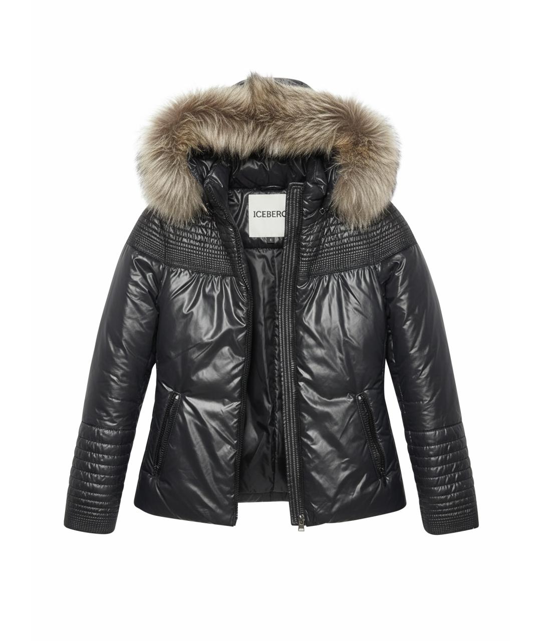 ICEBERG Черная полиэстеровая куртка, фото 1