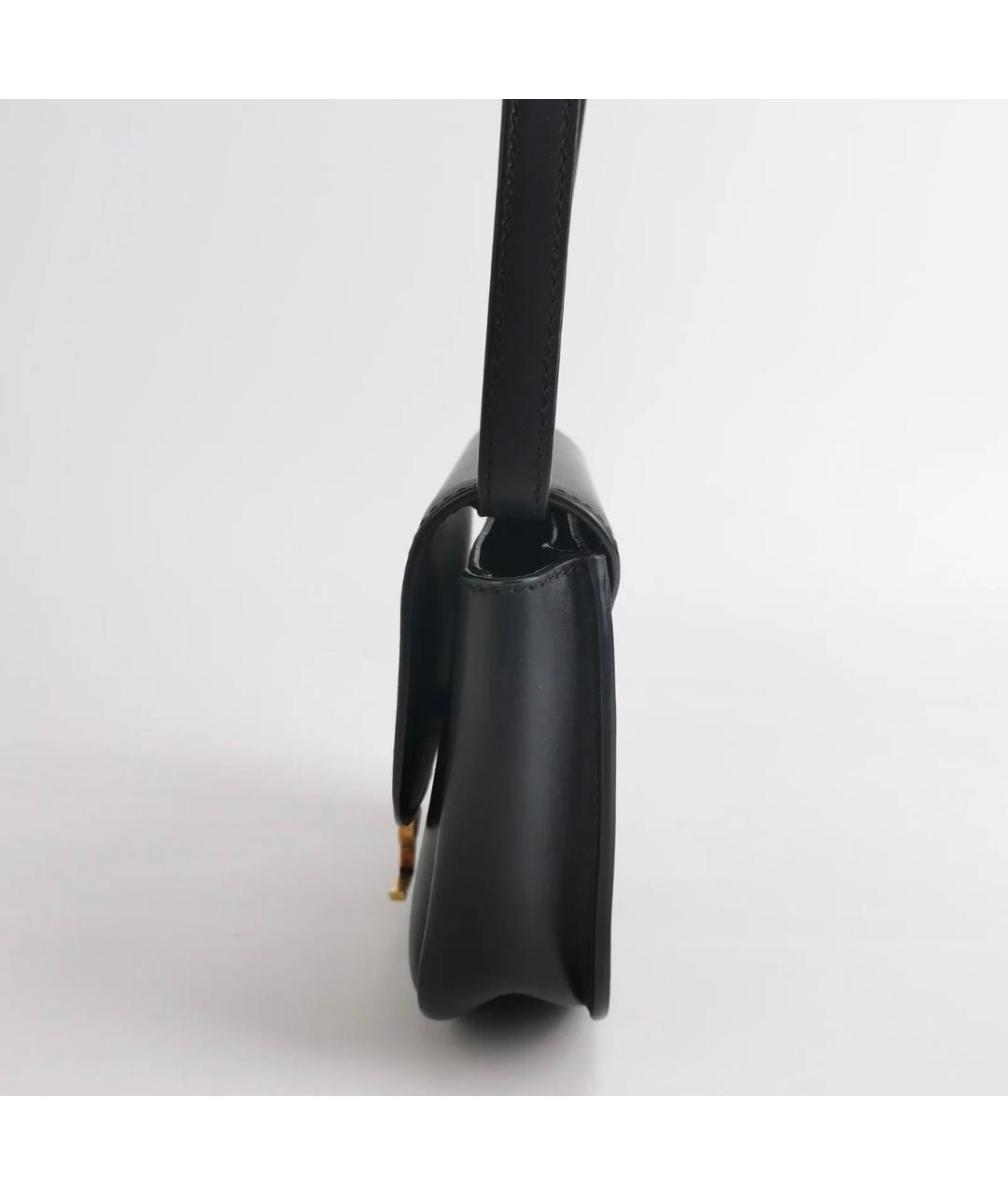 SAINT LAURENT Черная кожаная сумка через плечо, фото 3