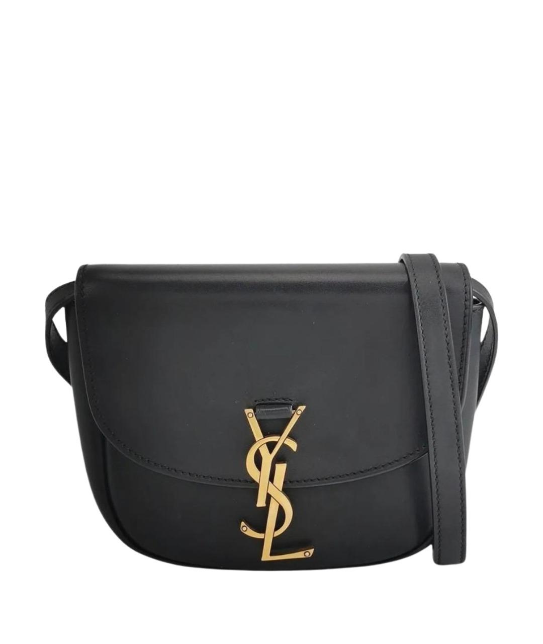 SAINT LAURENT Черная кожаная сумка через плечо, фото 1