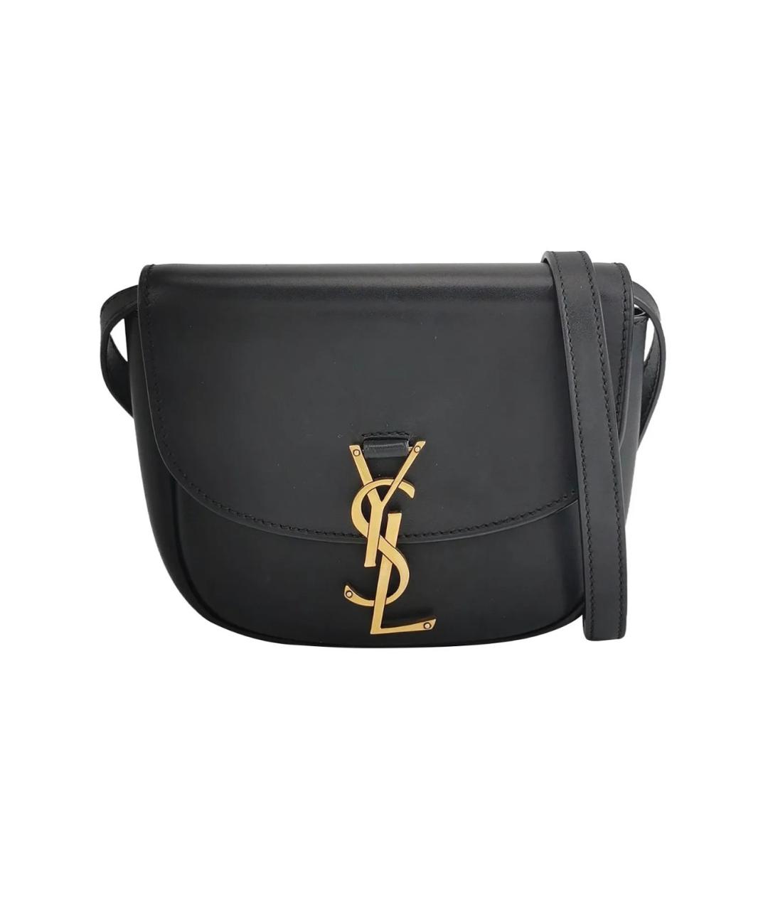 SAINT LAURENT Черная кожаная сумка через плечо, фото 10
