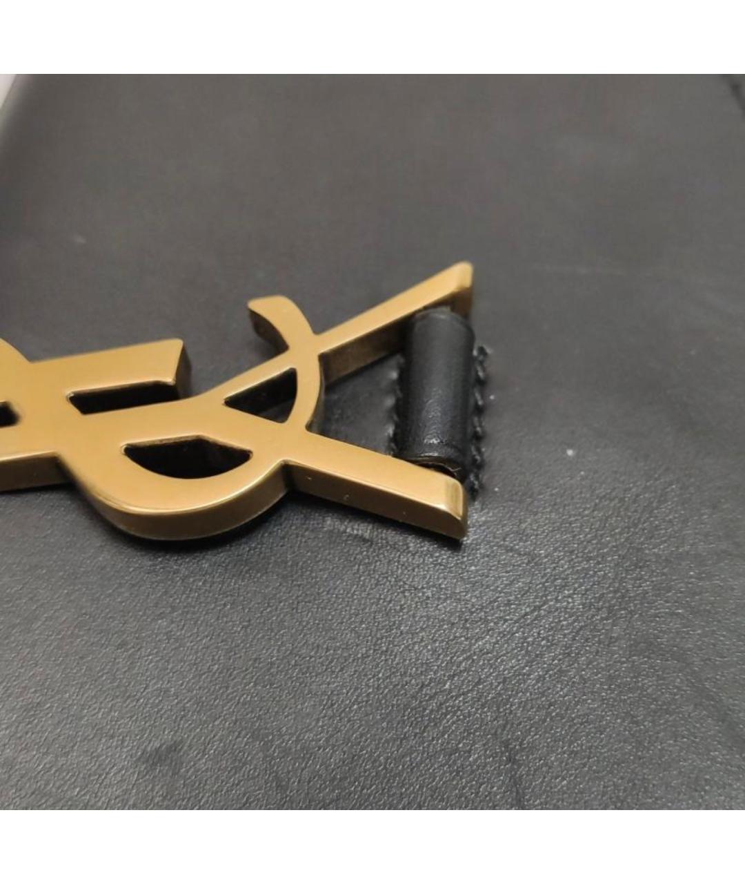 SAINT LAURENT Черная кожаная сумка через плечо, фото 7