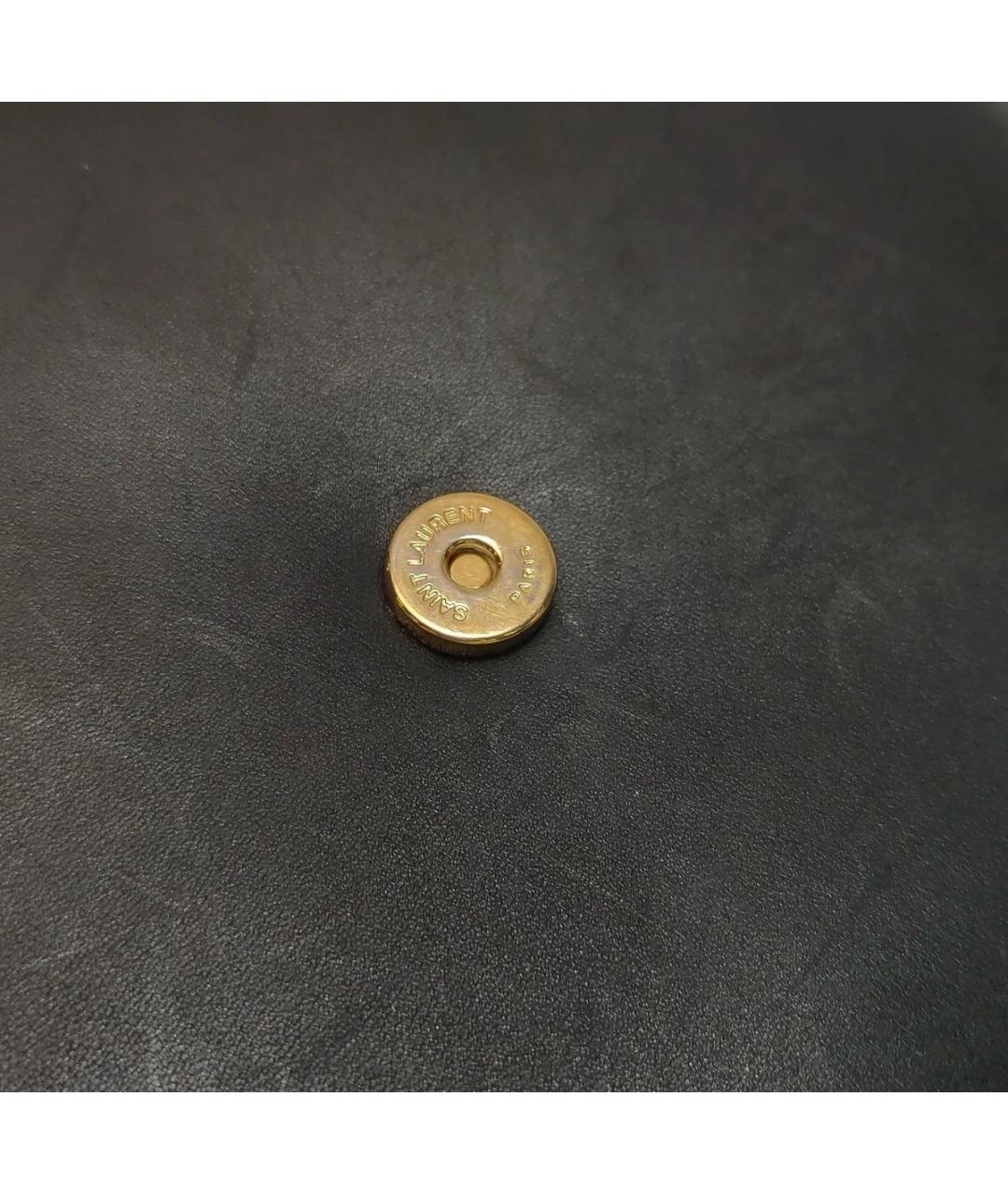 SAINT LAURENT Черная кожаная сумка через плечо, фото 6