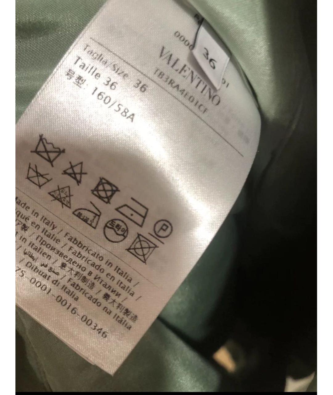 VALENTINO Зеленая хлопковая юбка мини, фото 5