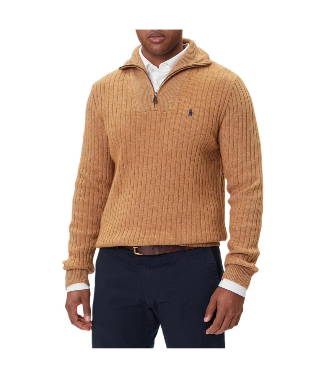 POLO RALPH LAUREN Бежевый шерстяной джемпер / свитер, фото 4