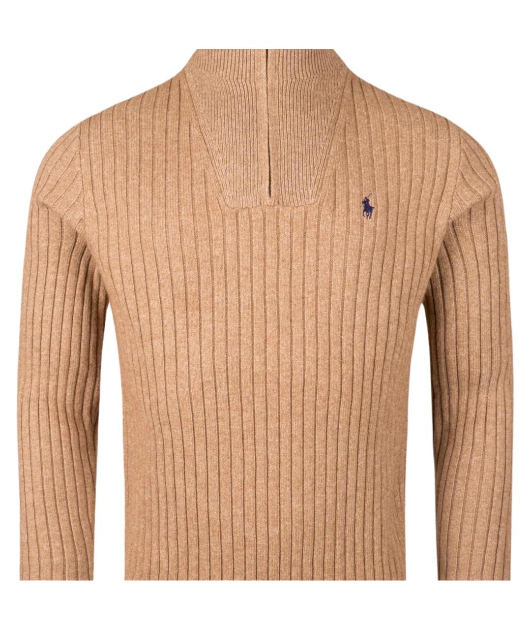 POLO RALPH LAUREN Бежевый шерстяной джемпер / свитер, фото 7