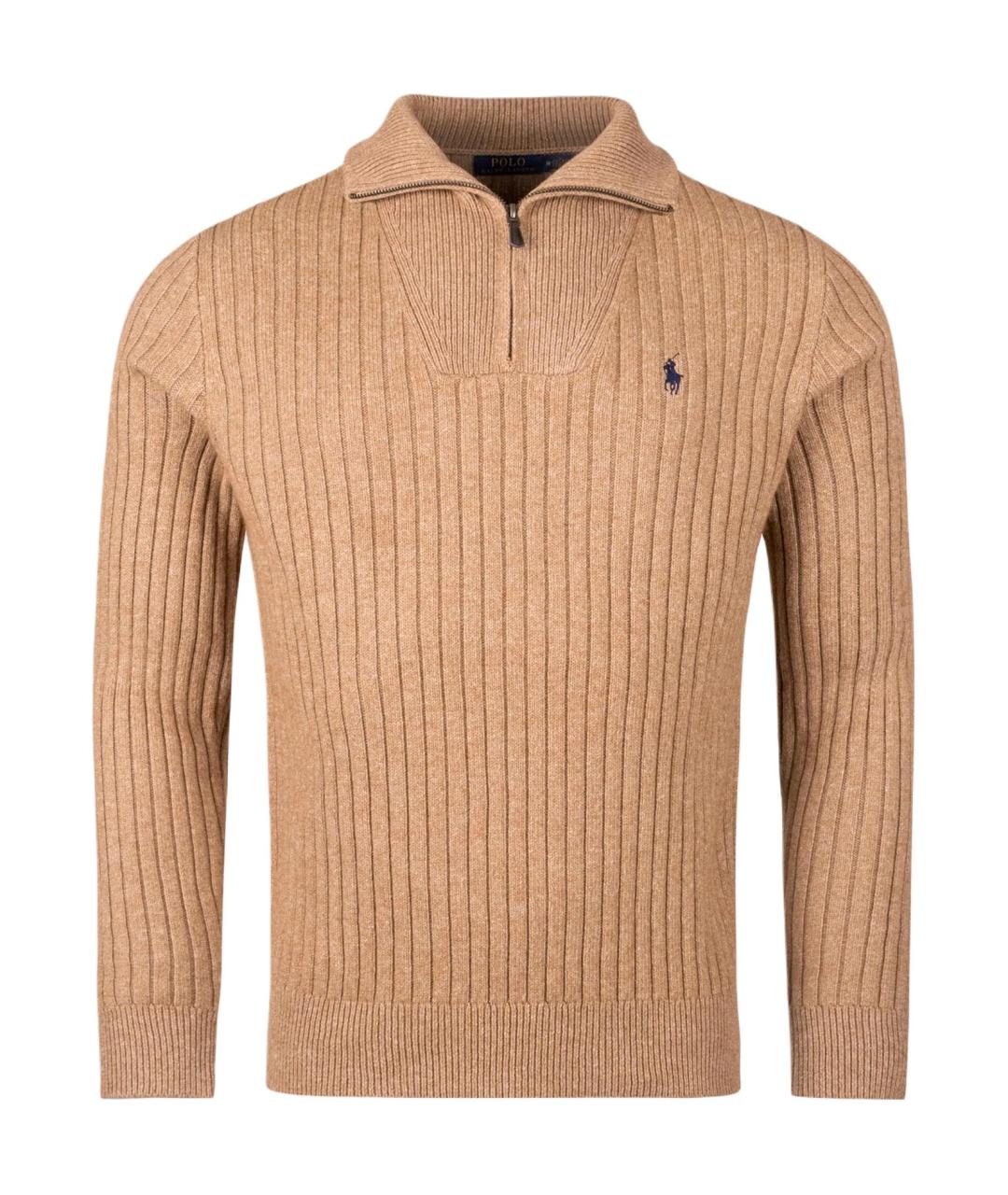 POLO RALPH LAUREN Бежевый шерстяной джемпер / свитер, фото 2