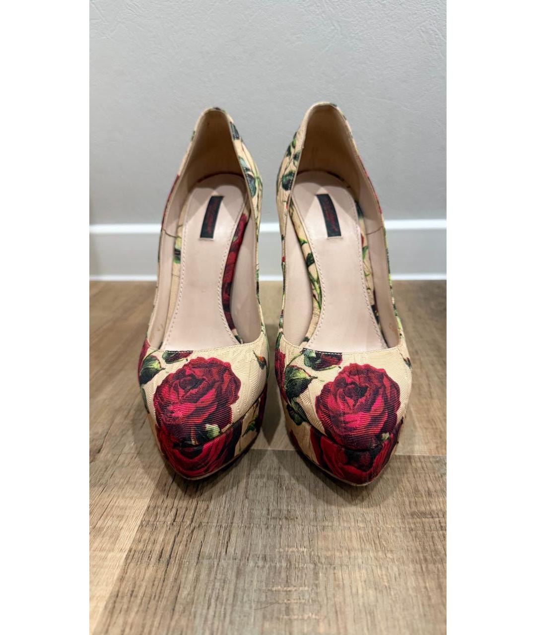 DOLCE&GABBANA Мульти текстильные туфли, фото 2