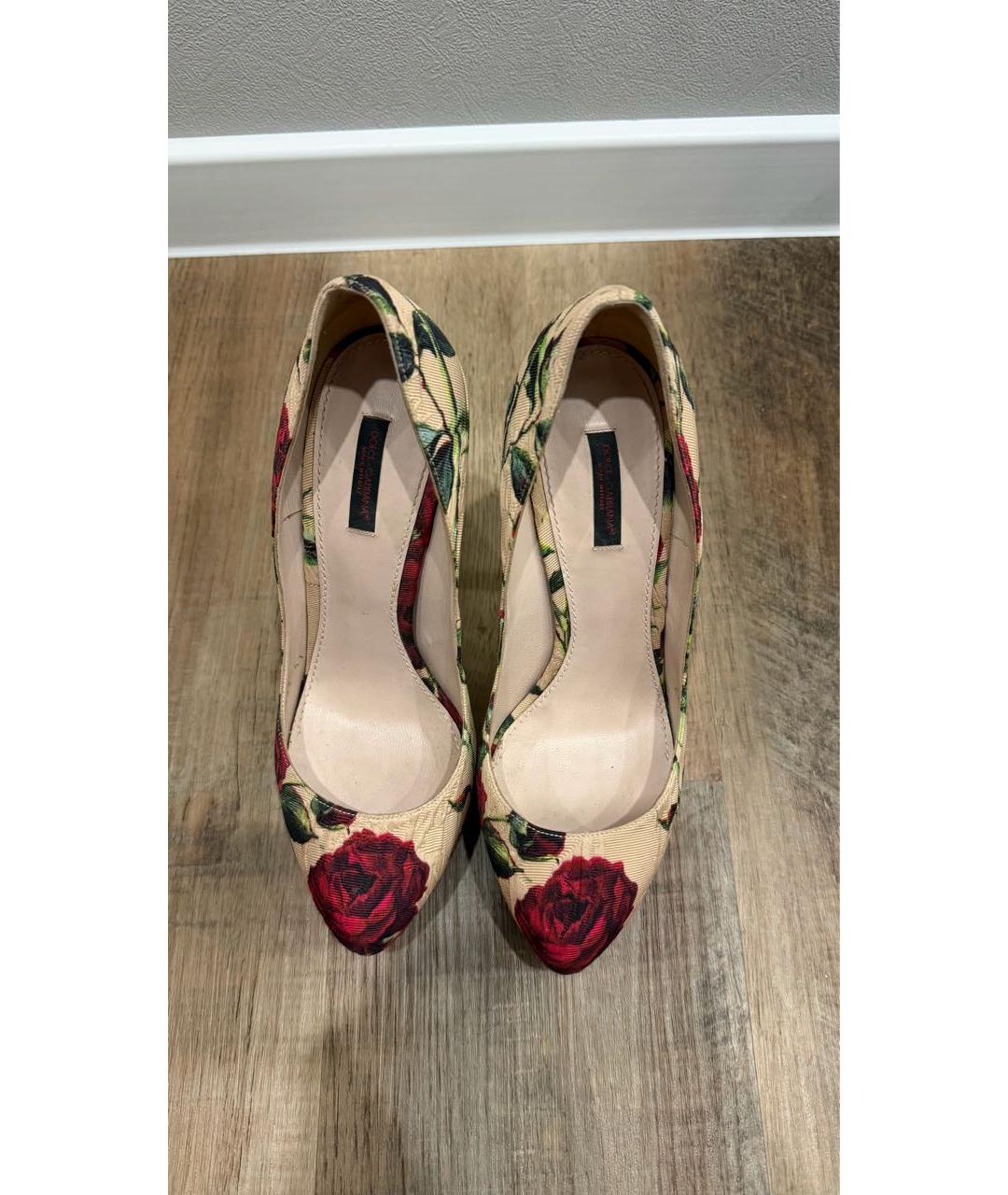 DOLCE&GABBANA Мульти текстильные туфли, фото 3