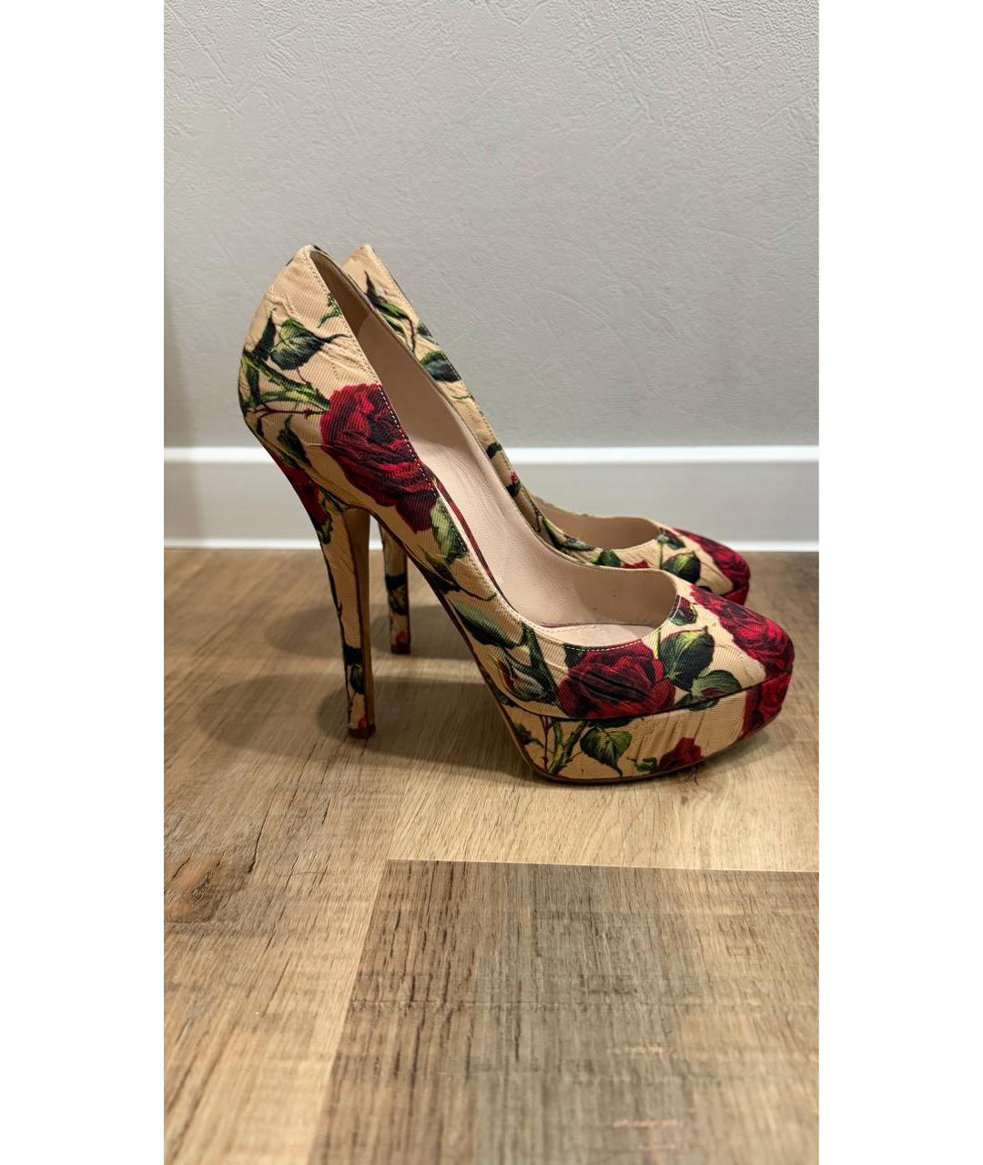 DOLCE&GABBANA Мульти текстильные туфли, фото 8