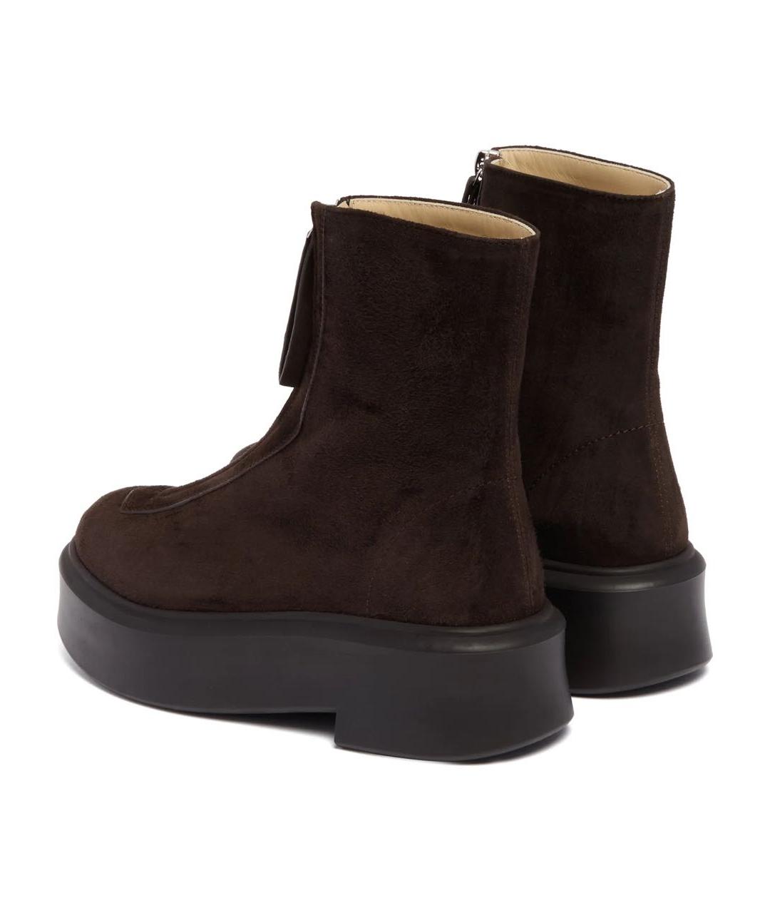 THE ROW Коричневые замшевые ботинки, фото 5