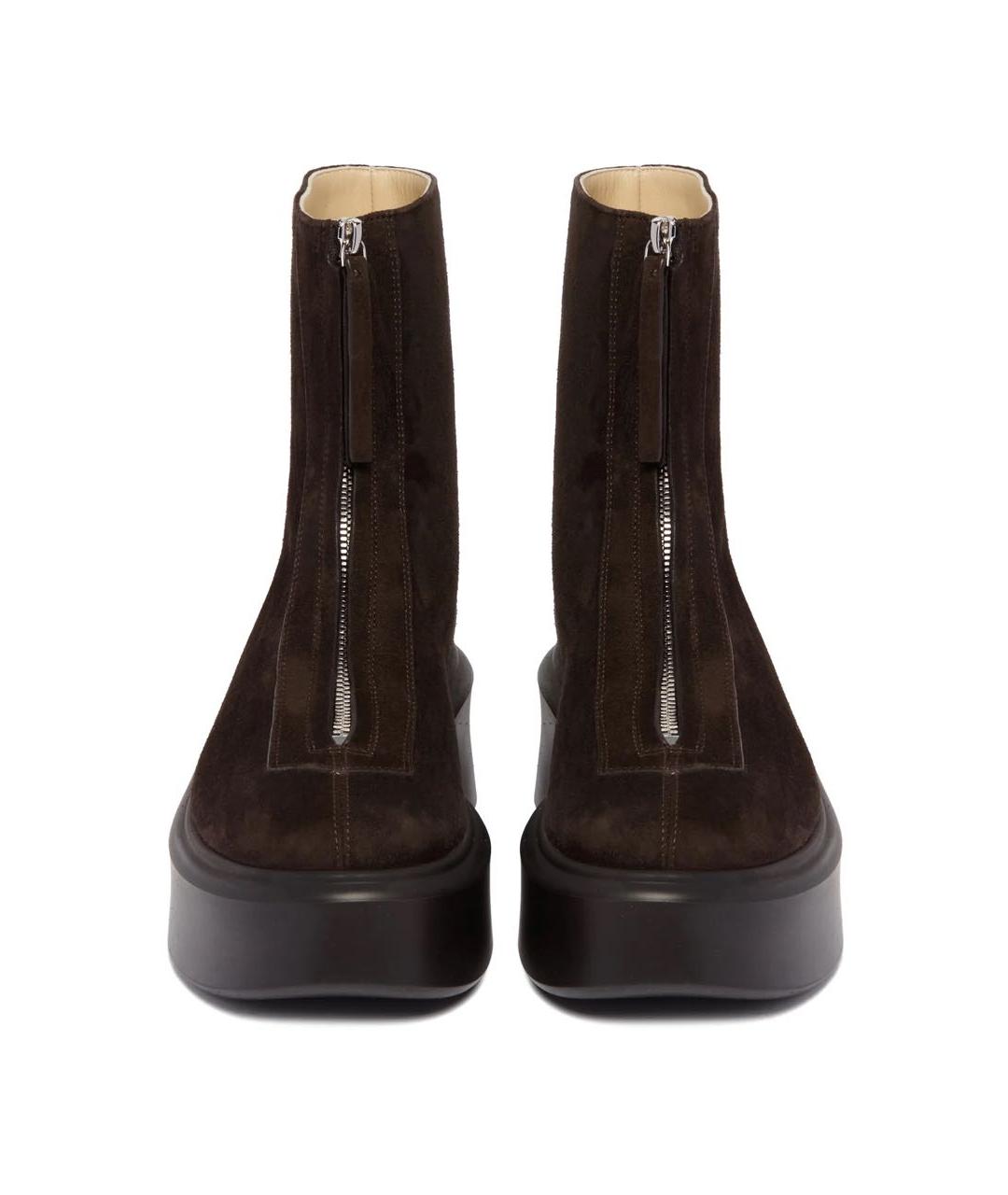 THE ROW Коричневые замшевые ботинки, фото 4
