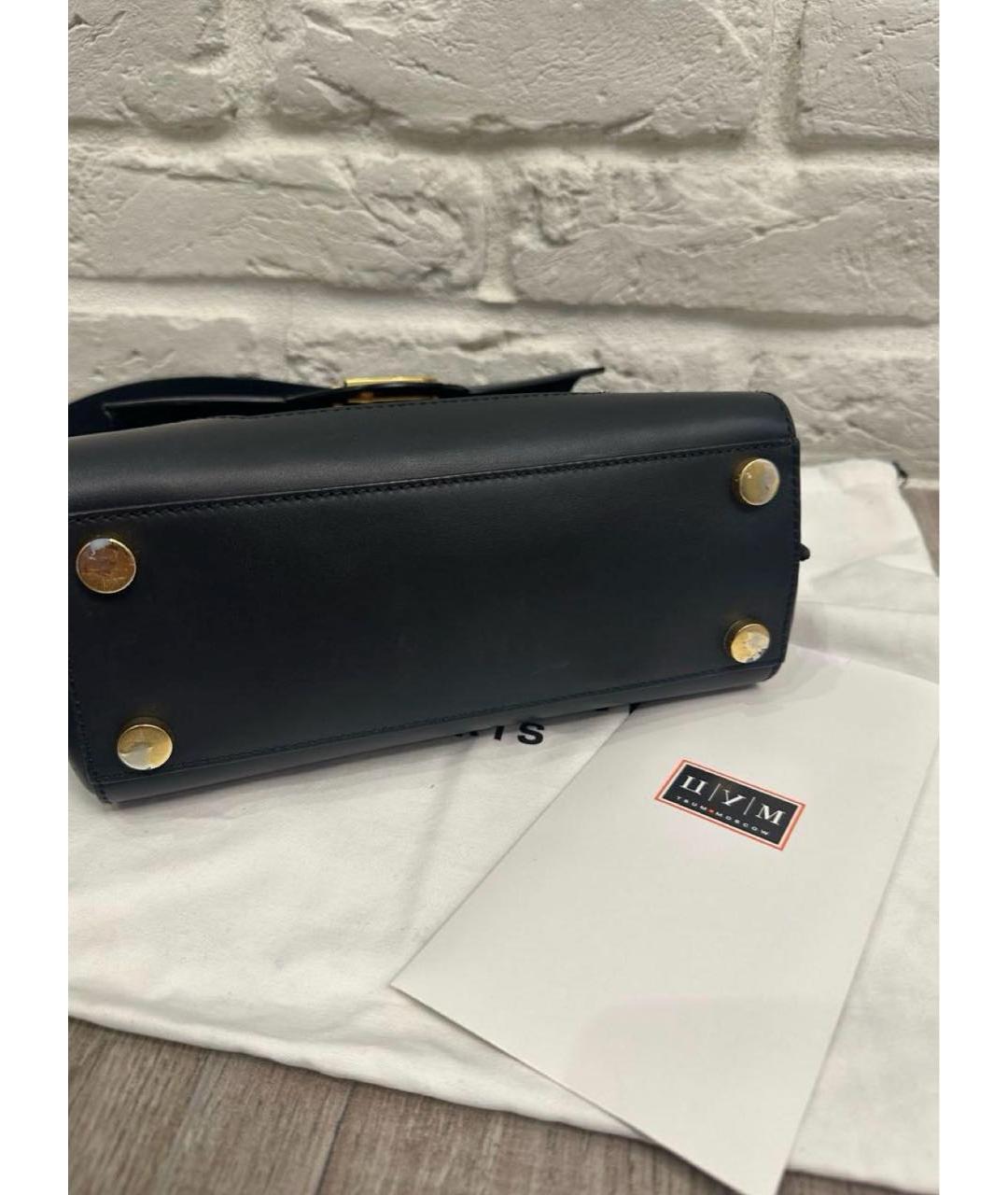 BALMAIN Черная кожаная сумка с короткими ручками, фото 6