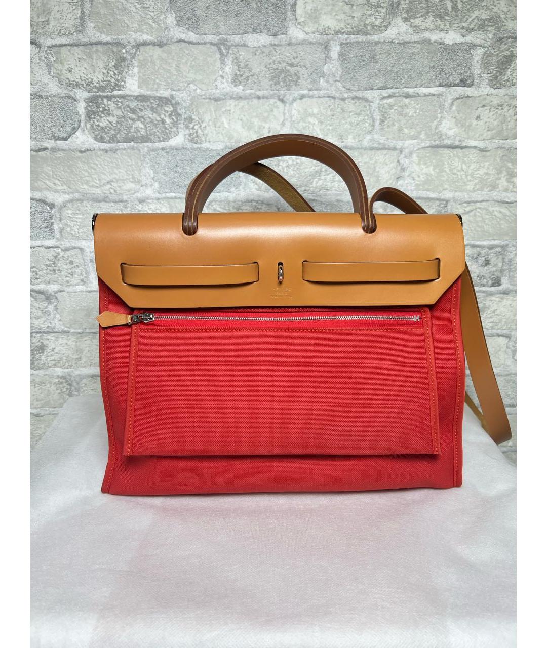 HERMES Красная кожаная сумка через плечо, фото 3