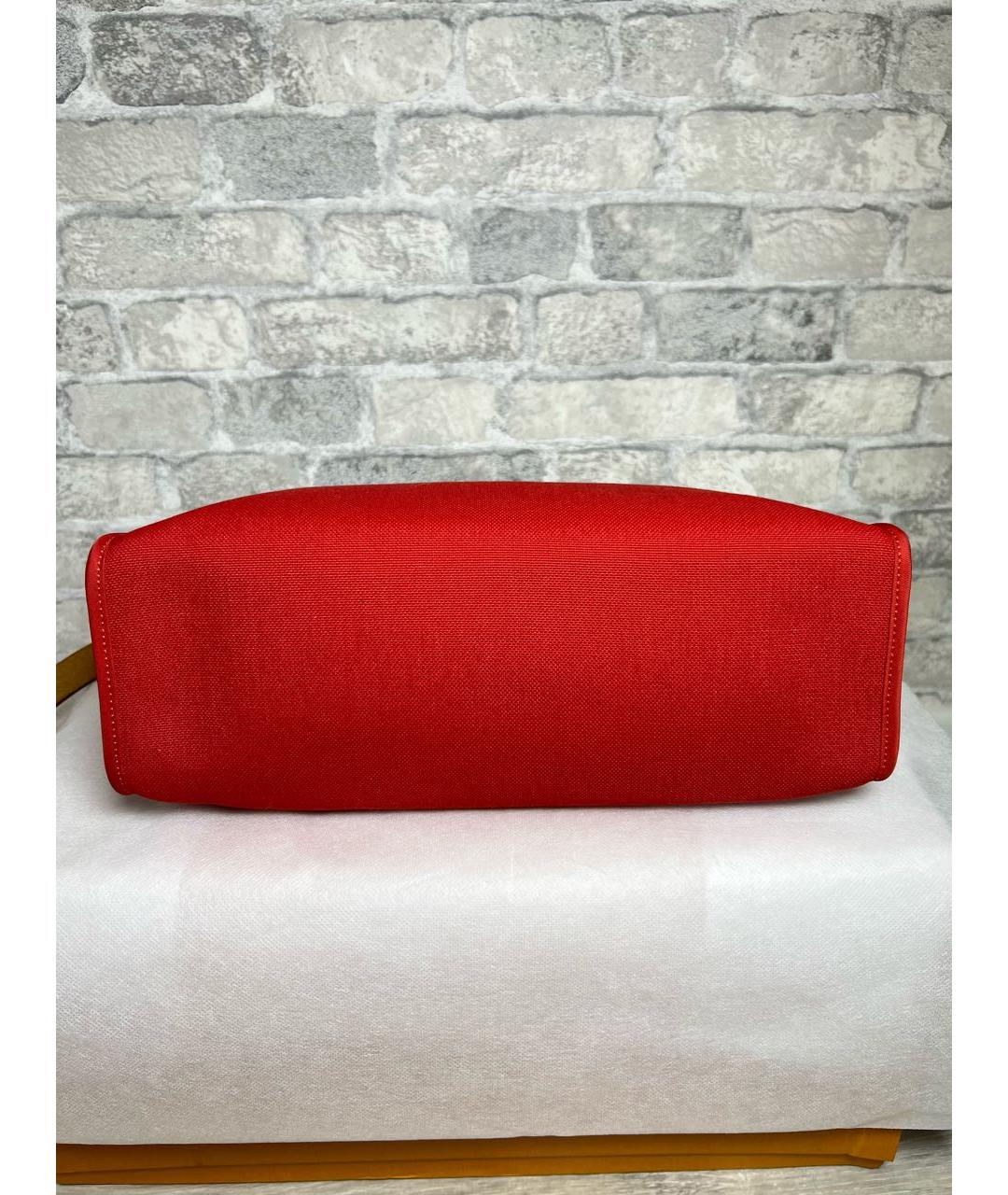 HERMES Красная кожаная сумка через плечо, фото 6