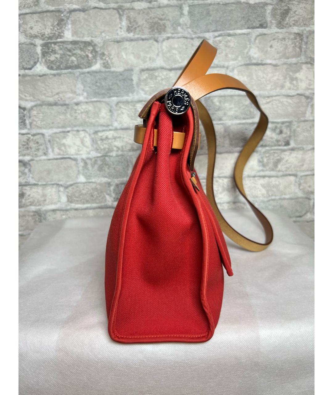 HERMES Красная кожаная сумка через плечо, фото 5