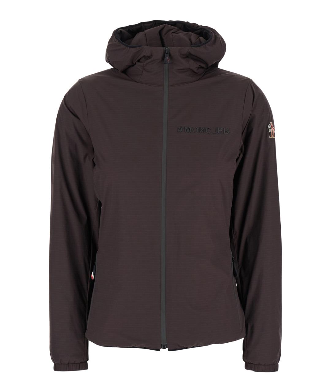 MONCLER GRENOBLE Коричневая полиамидовая куртка, фото 1