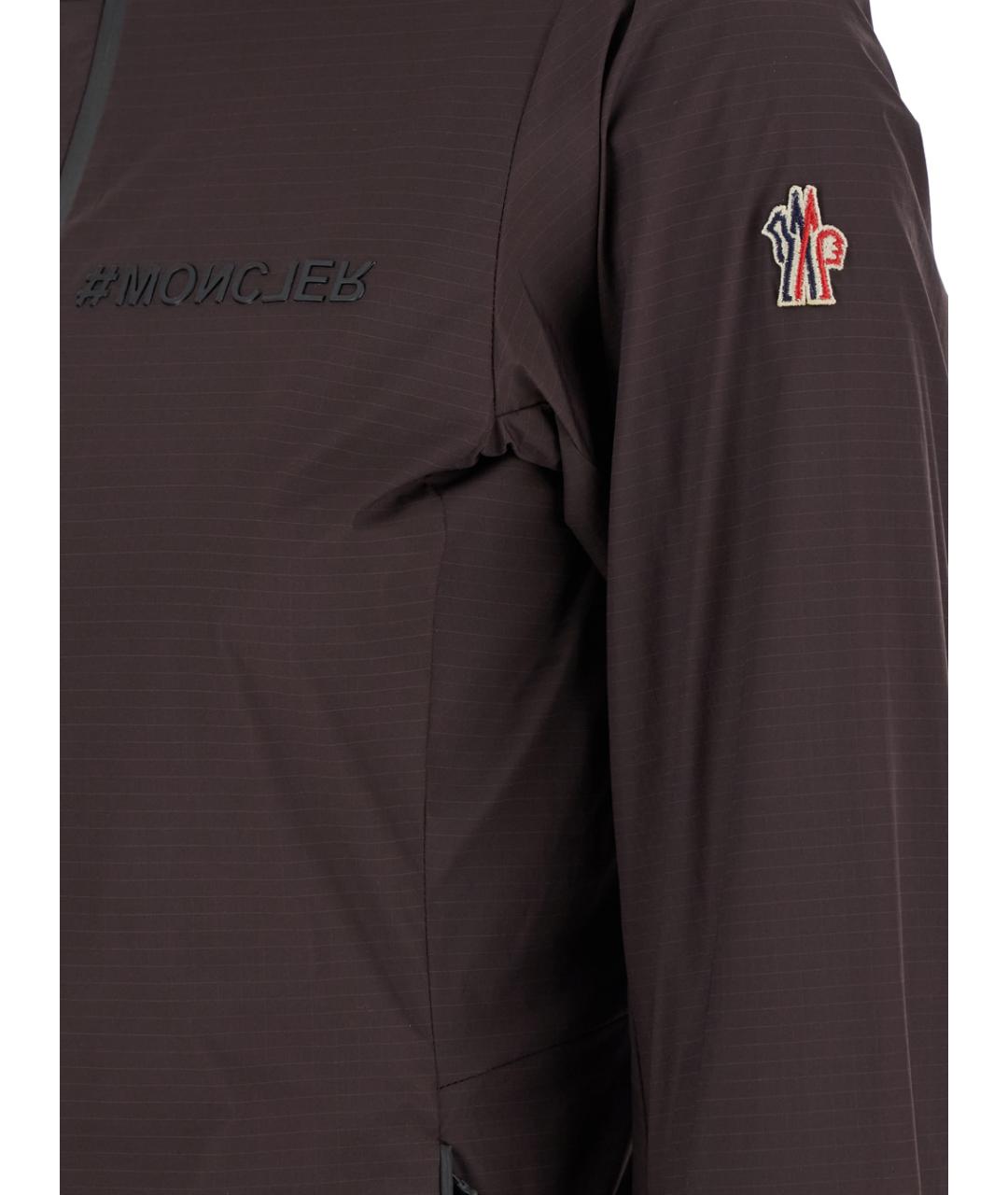 MONCLER GRENOBLE Коричневая полиамидовая куртка, фото 3