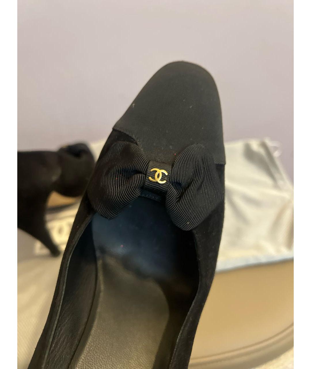CHANEL Черные замшевые туфли, фото 5