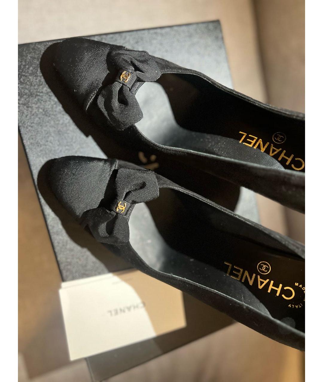 CHANEL Черные замшевые туфли, фото 7
