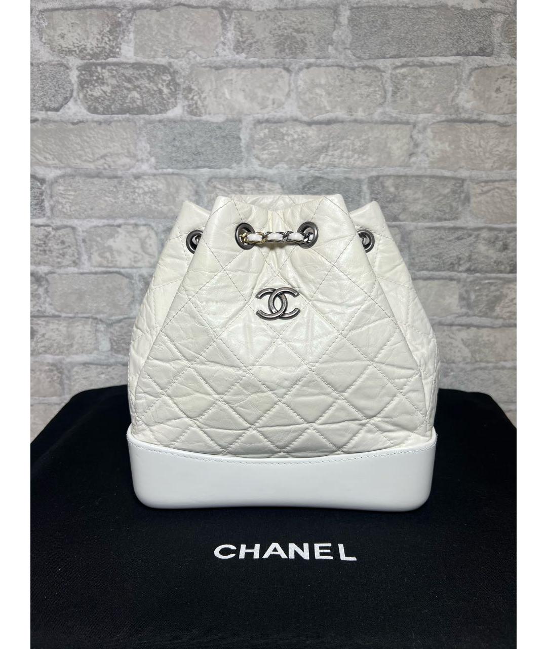 CHANEL Белый кожаный рюкзак, фото 9