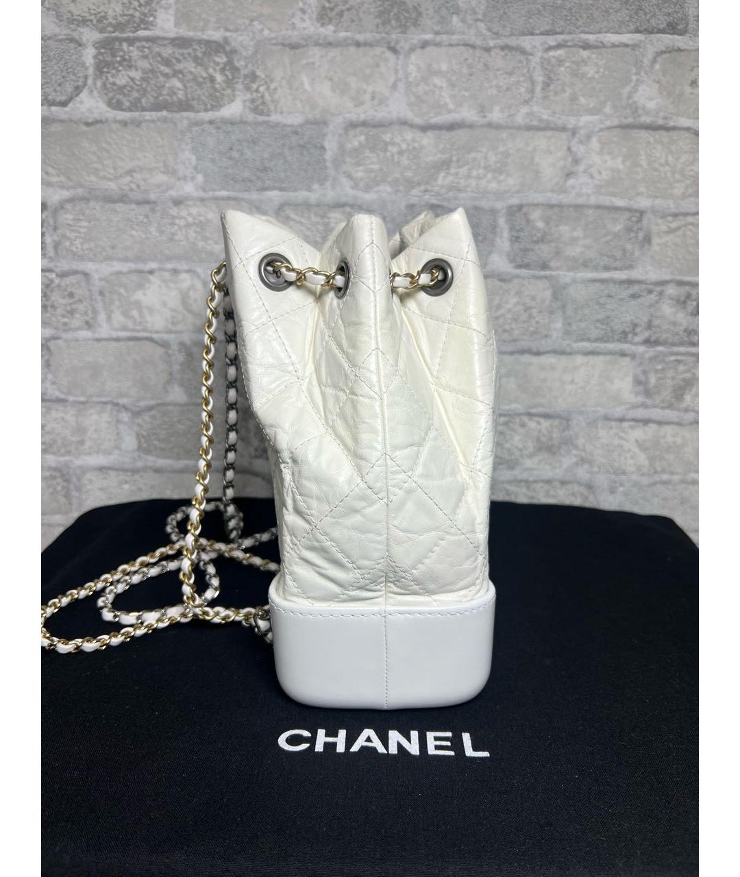 CHANEL Белый кожаный рюкзак, фото 7