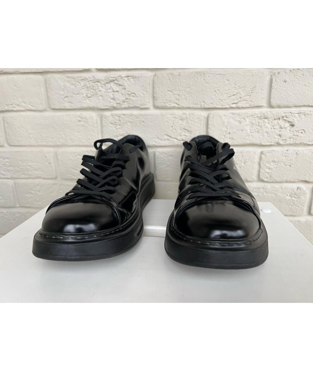 LOUIS VUITTON Черные кожаные низкие кроссовки / кеды, фото 5
