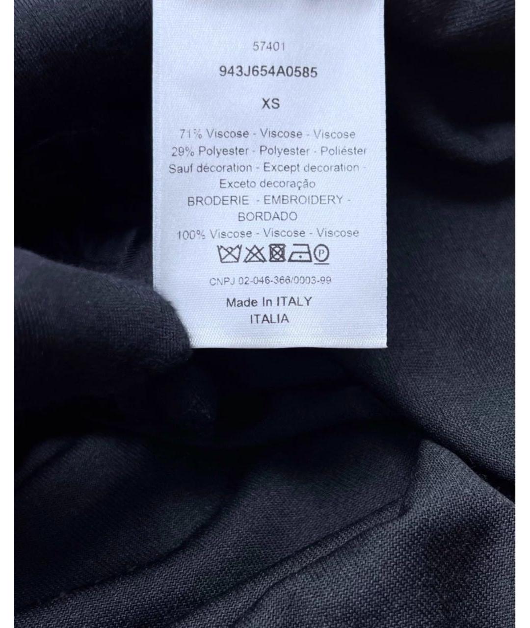 CHRISTIAN DIOR Коричневая вискозная футболка, фото 5