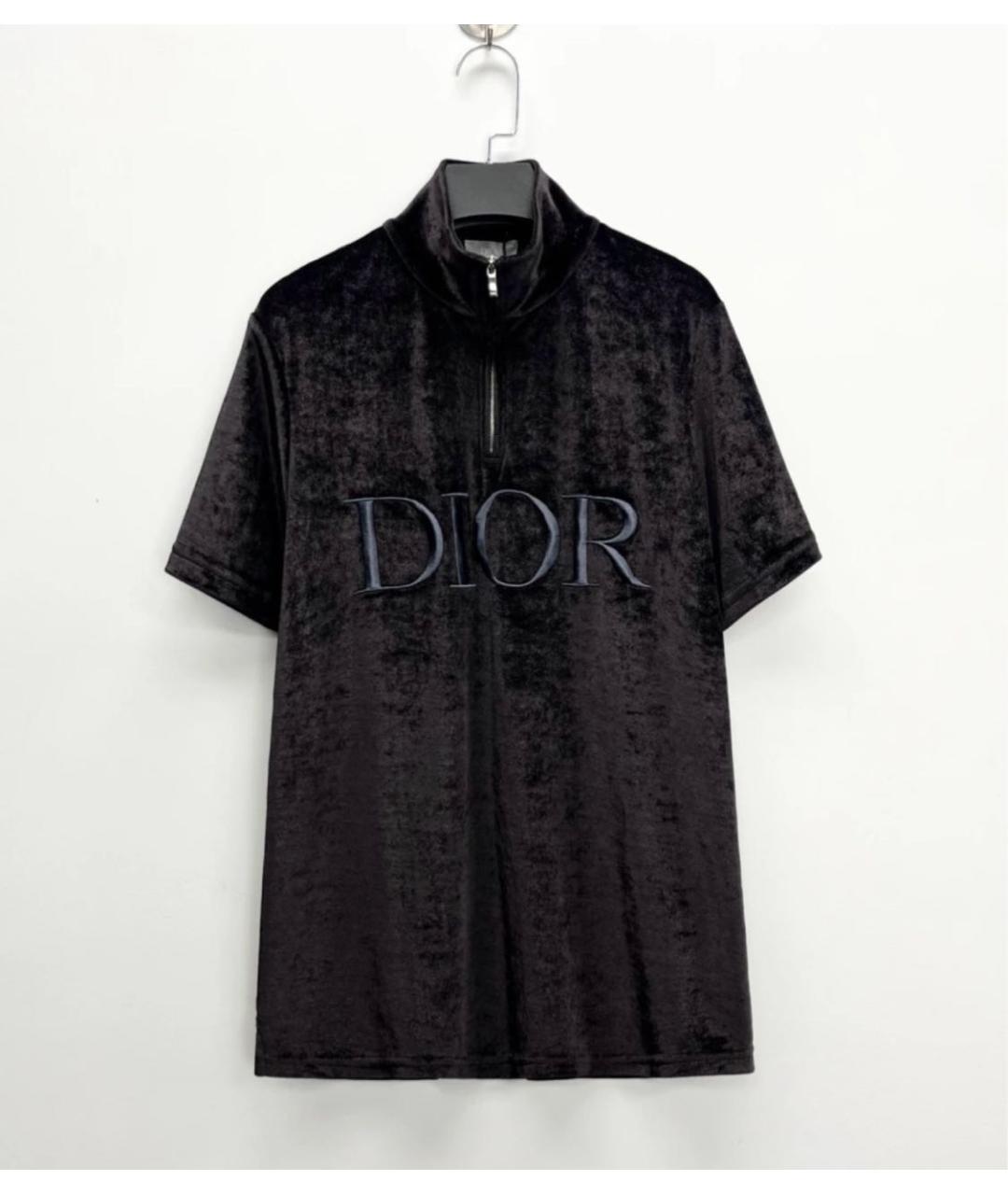 CHRISTIAN DIOR Коричневая вискозная футболка, фото 4