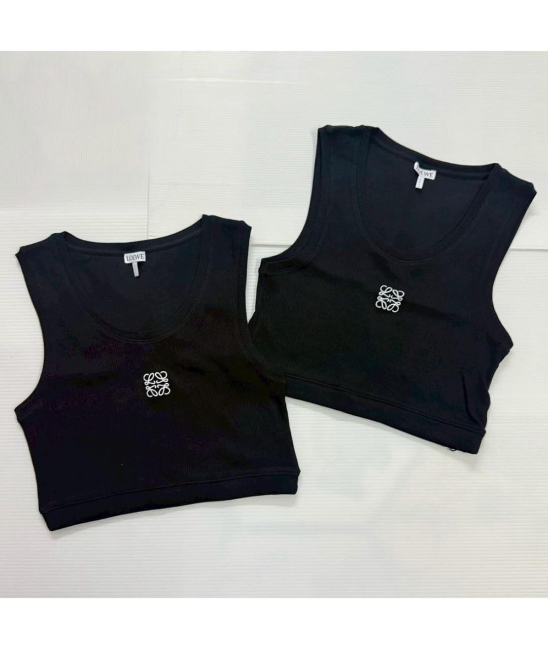 LOEWE Черная хлопковая майка, фото 3