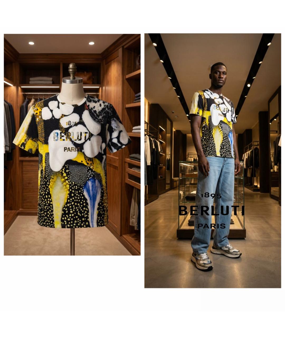 BERLUTI Мульти хлопковая футболка, фото 4