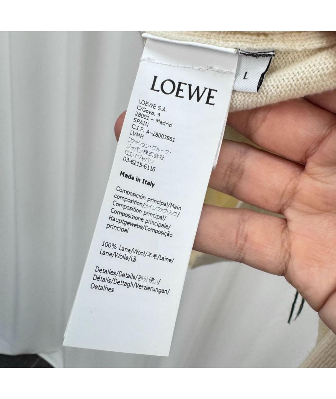 LOEWE Бежевый джемпер / свитер, фото 7