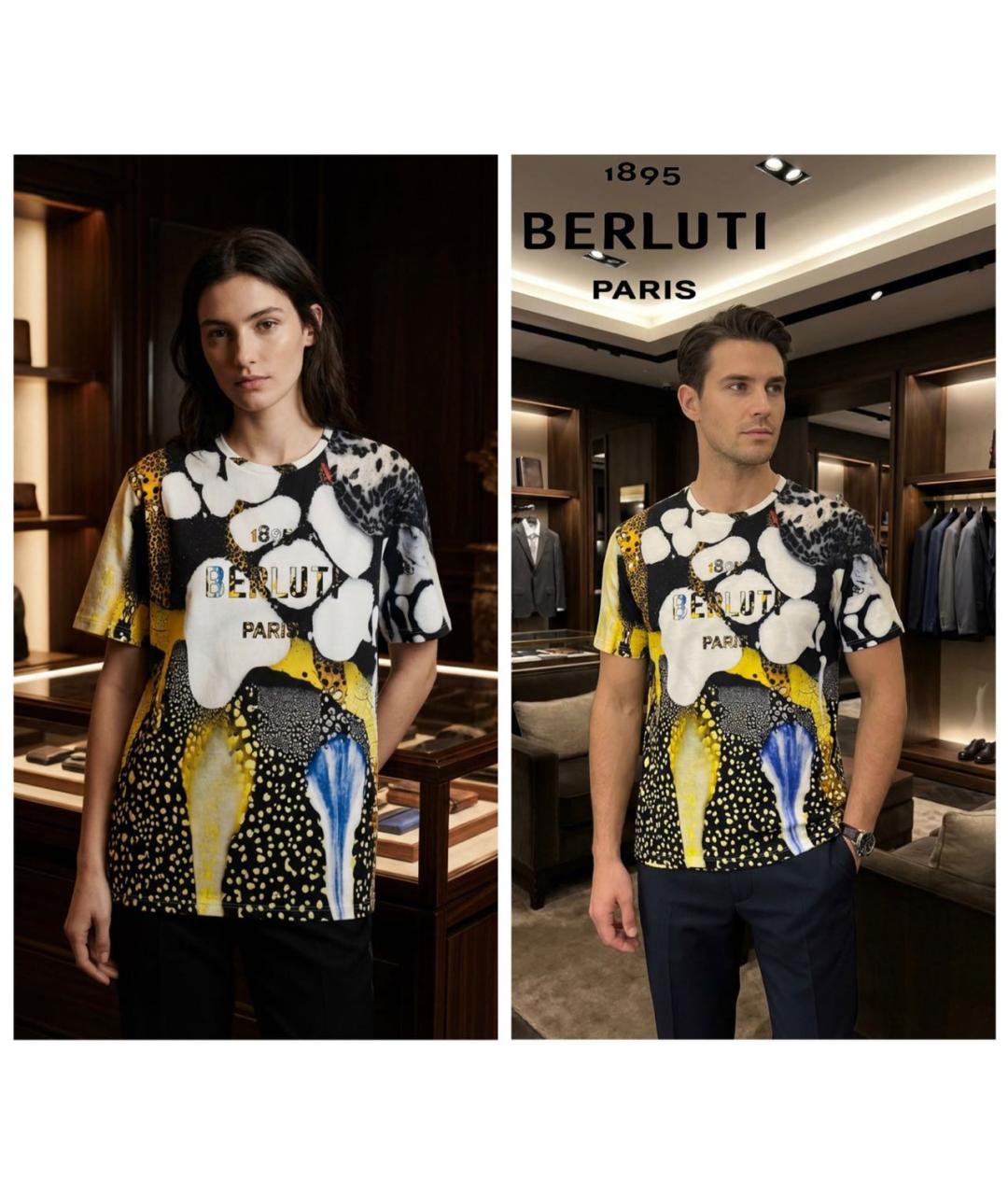 BERLUTI Мульти хлопковая футболка, фото 5