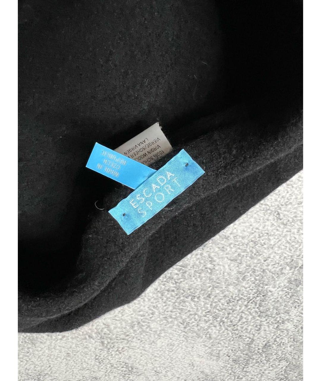 ESCADA Черная шерстяная шапка, фото 5