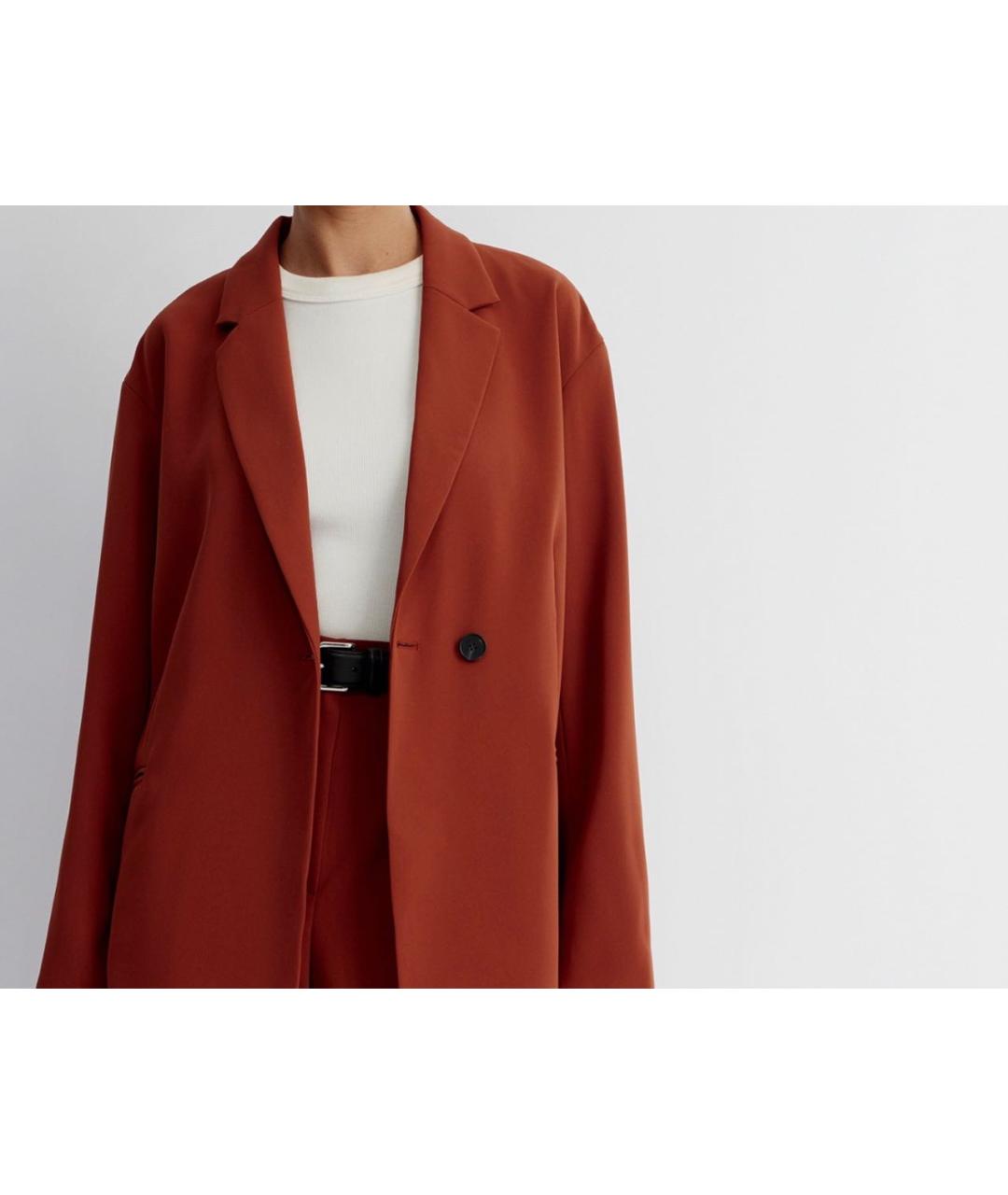 12 STOREEZ Оранжевый полиэстеровый костюм с брюками, фото 4