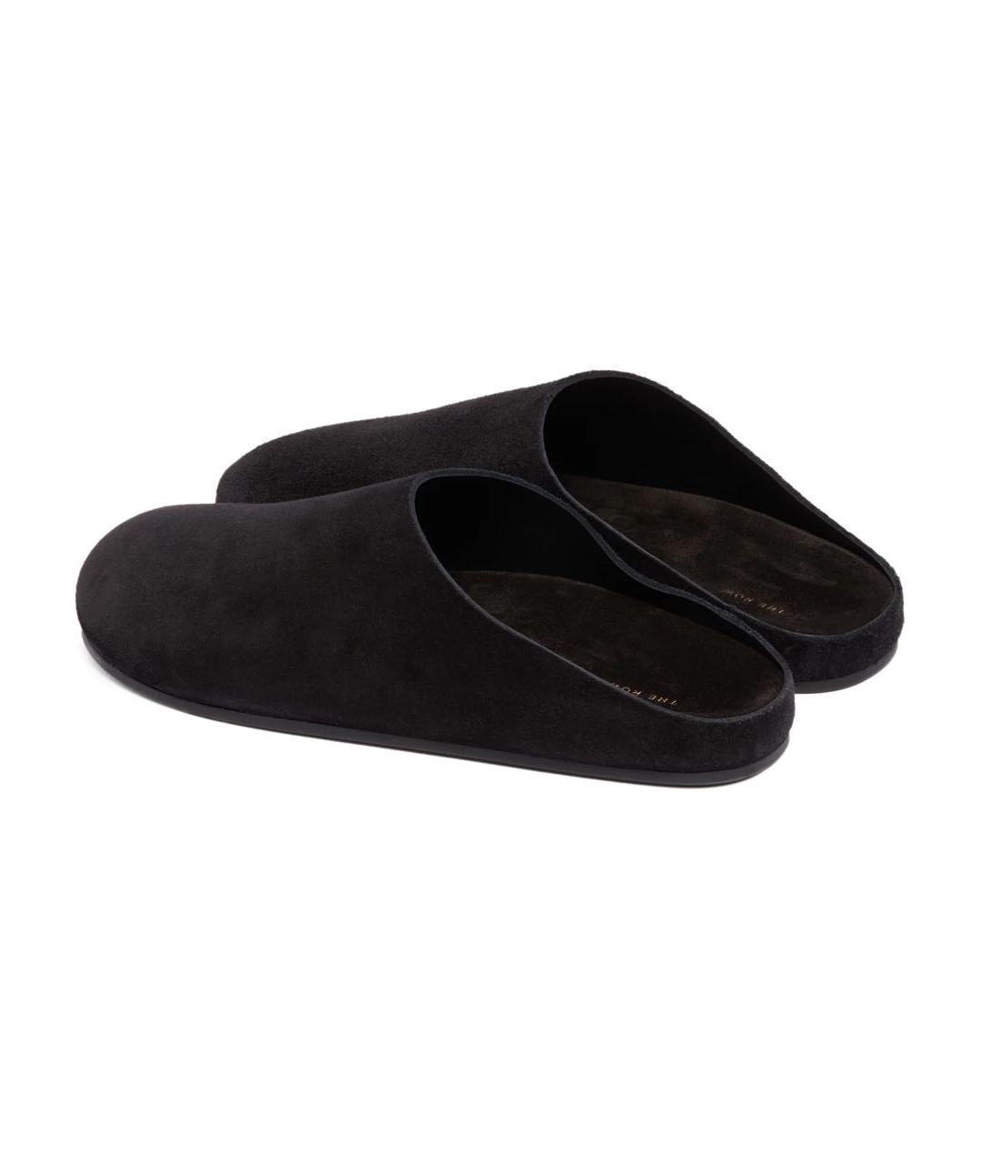 THE ROW Черные замшевые мюли, фото 4