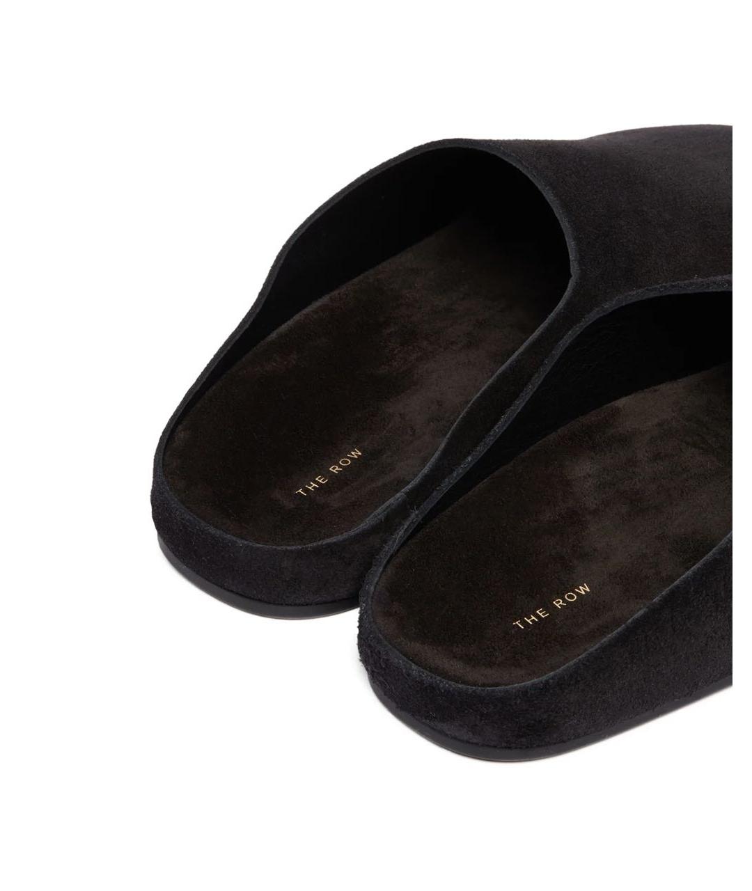 THE ROW Черные замшевые мюли, фото 5