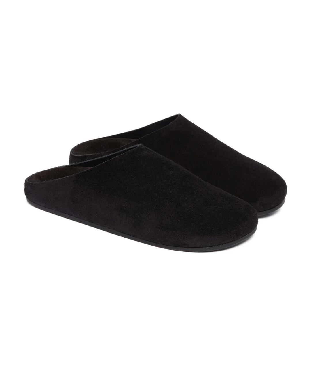 THE ROW Черные замшевые мюли, фото 2