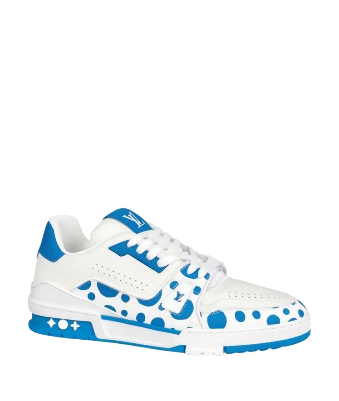 LOUIS VUITTON Белые кожаные низкие кроссовки / кеды, фото 1