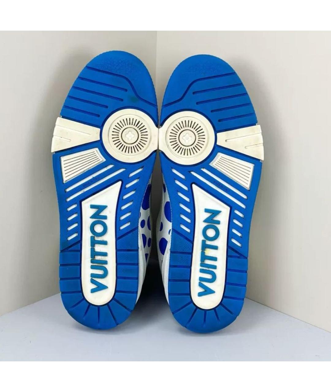 LOUIS VUITTON Белые кожаные низкие кроссовки / кеды, фото 6