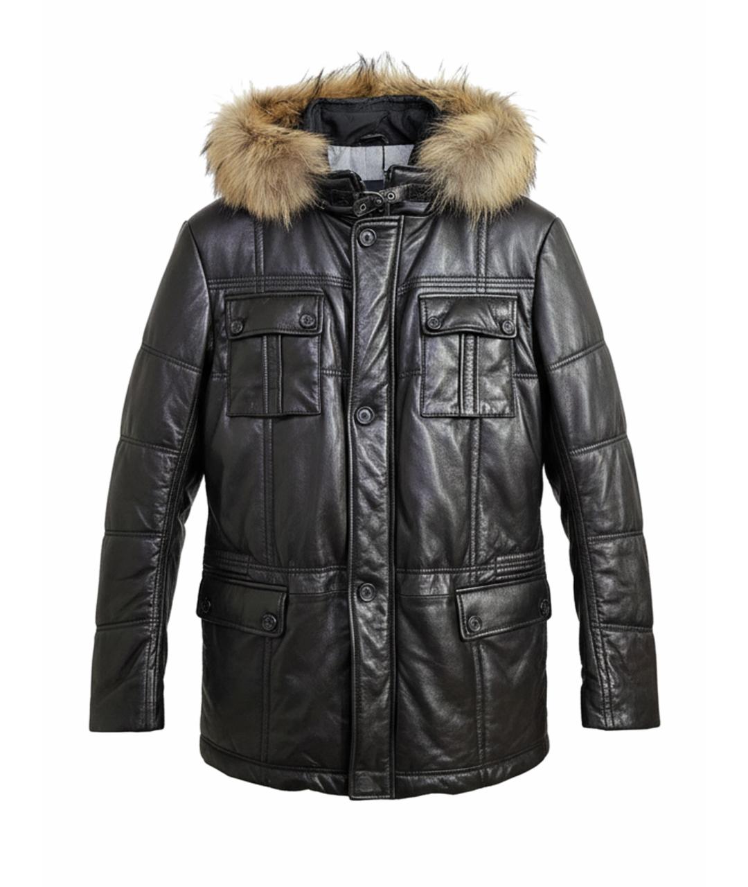 MARNI Черная кожаная парка, фото 1