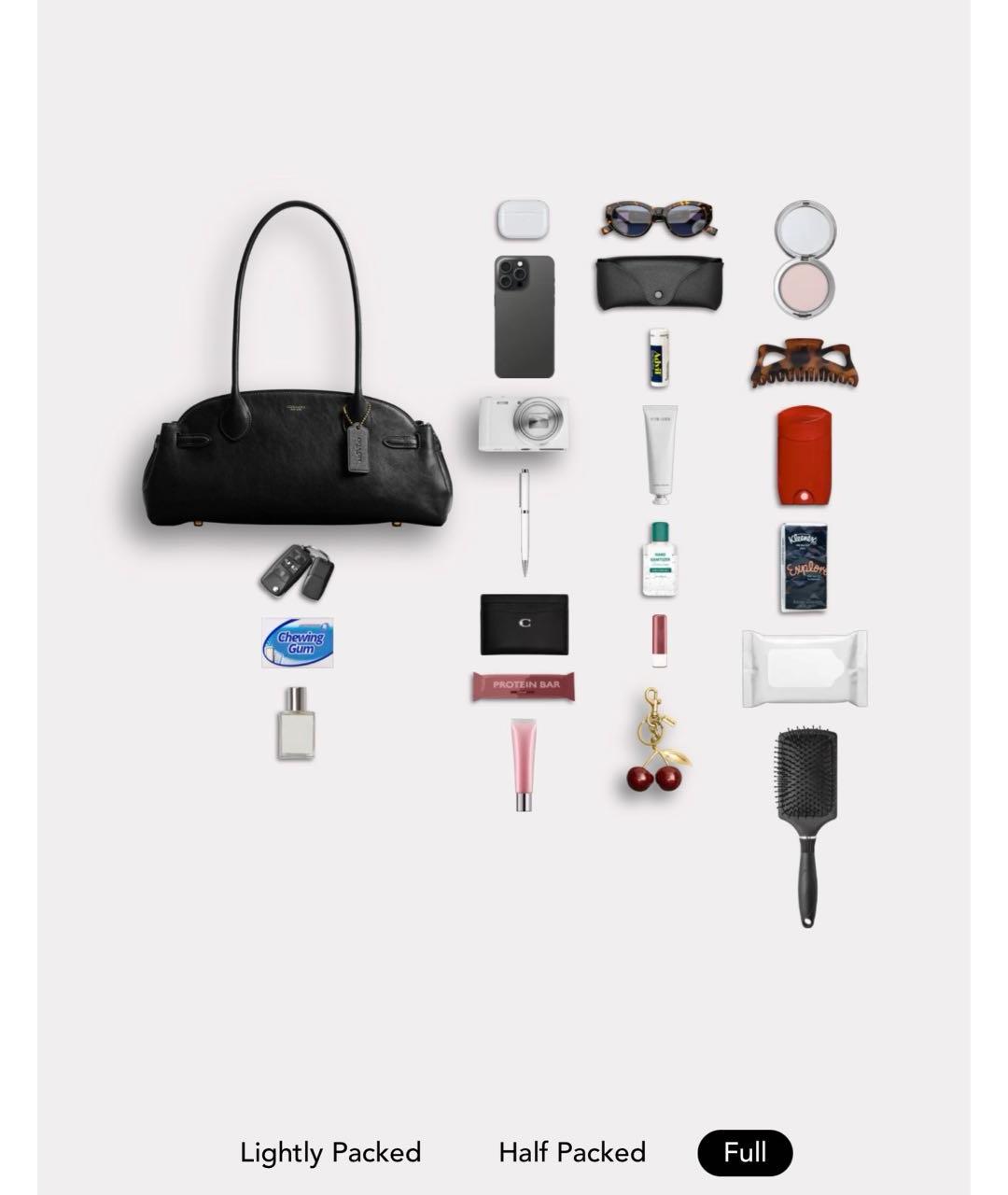 COACH Черная кожаная сумка с короткими ручками, фото 6