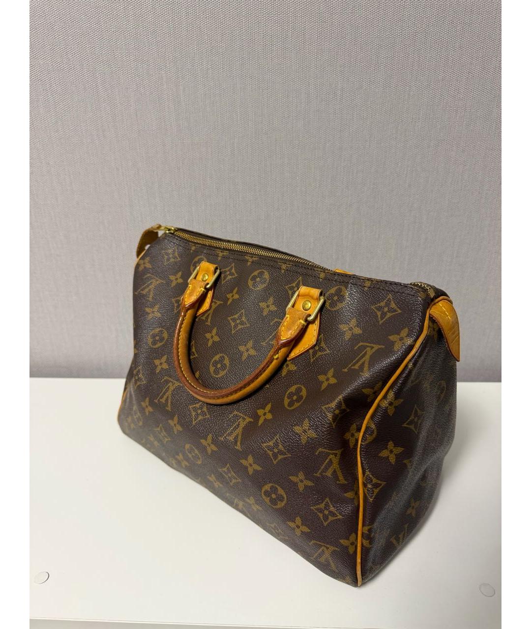 LOUIS VUITTON Коричневая сумка с короткими ручками, фото 2