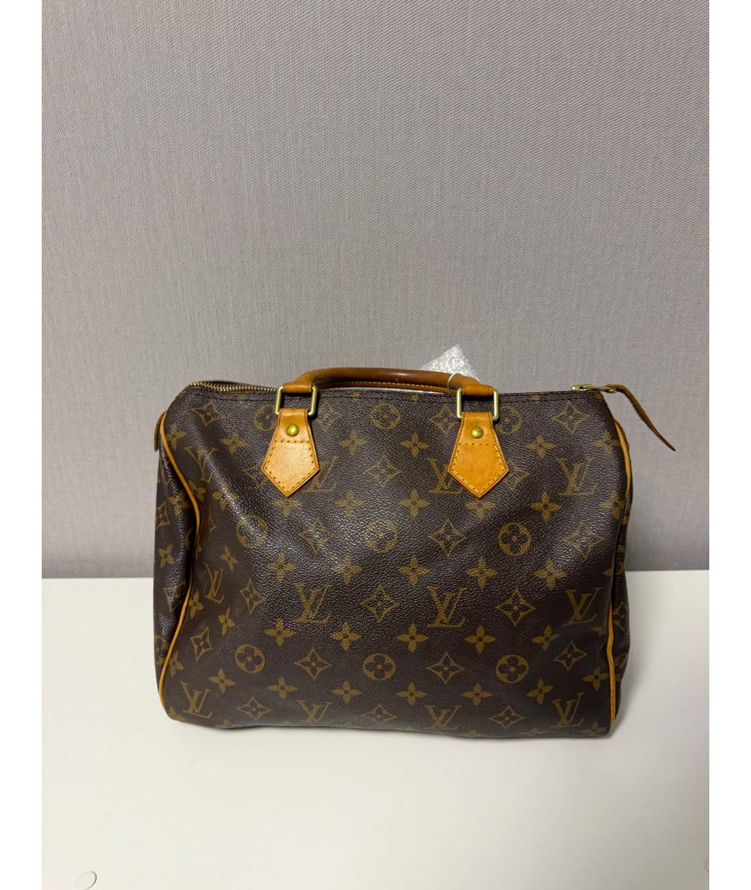 LOUIS VUITTON Коричневая сумка с короткими ручками, фото 3