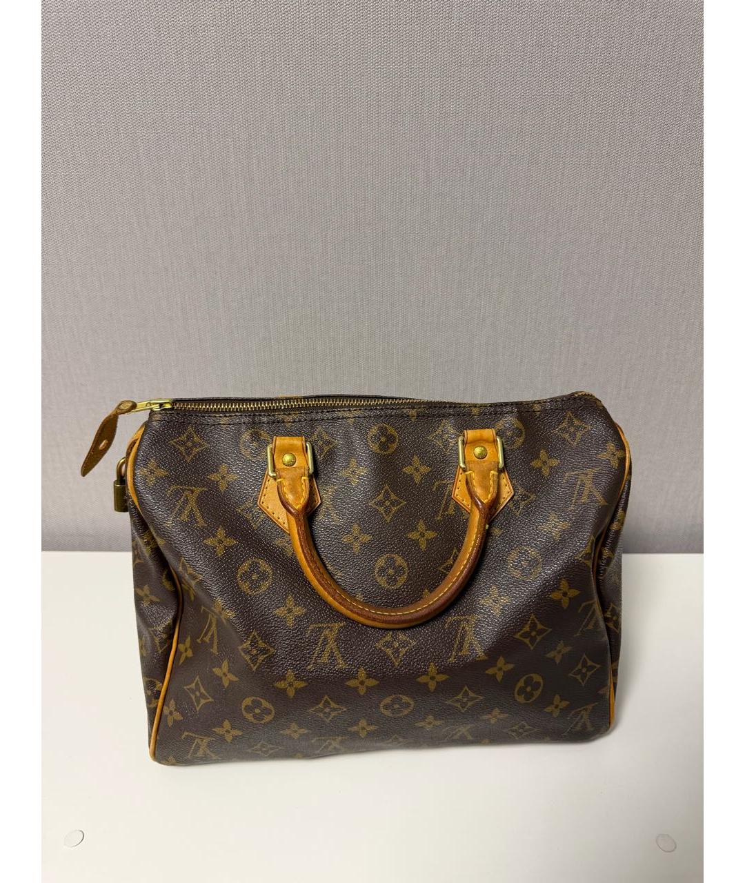 LOUIS VUITTON Коричневая сумка с короткими ручками, фото 6